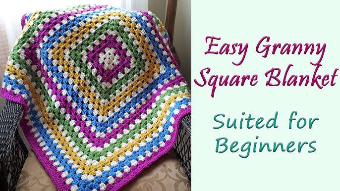 Step-by-step instructions for crocheting a granny square blanket